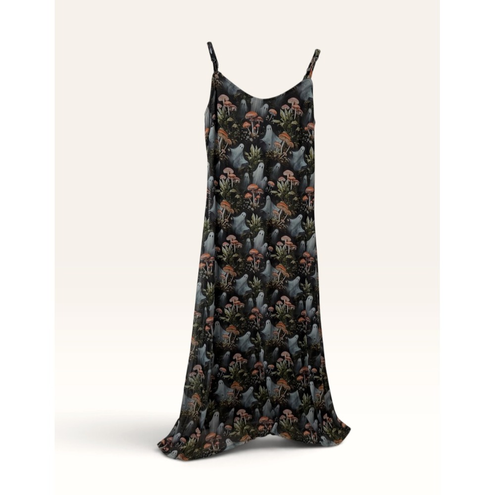 Hot Topic Thorn Fable Dress Sz L Ghost Halloween Mushroom Fairy Grunge NWT